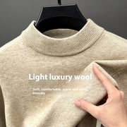Men's Knitwear Solid Color Long Sleeve Half Turtleneck