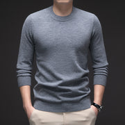 Solid Color Men's Round Neck Long Sleeve Autumn And Winter Leisure Sweater