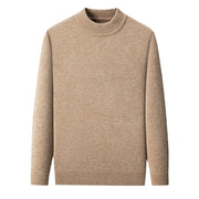 Men's Knitwear Solid Color Long Sleeve Half Turtleneck