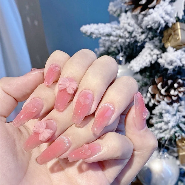 Wearing Manicure Stickers Finished Nail Pieces 24 Pieces