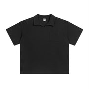American Casual Simple Lapel Short Sleeve