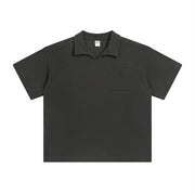American Casual Simple Lapel Short Sleeve