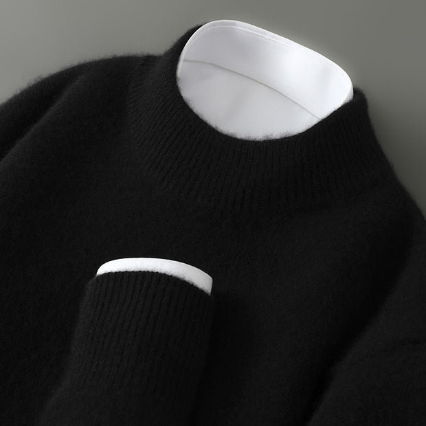 Men's Half-high Collar Thickened Loose Pullover