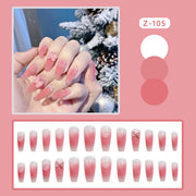 Wearing Manicure Stickers Finished Nail Pieces 24 Pieces
