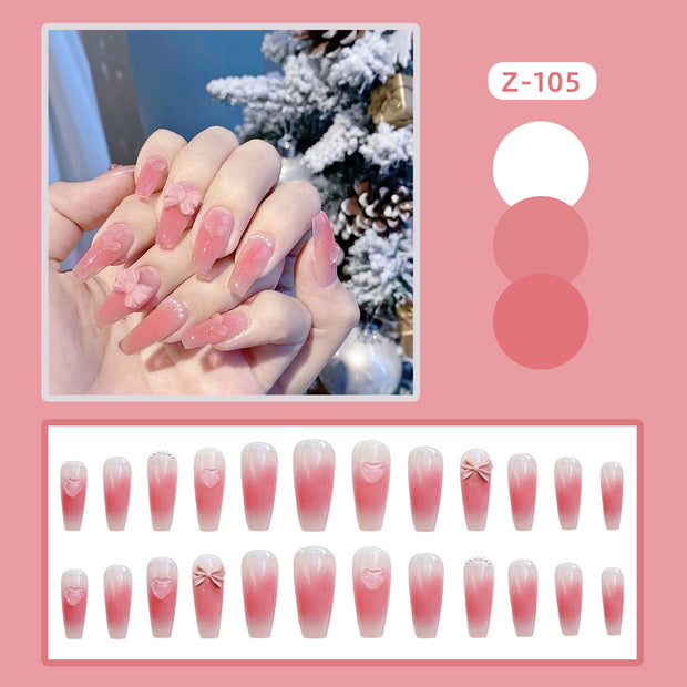 Wearing Manicure Stickers Finished Nail Pieces 24 Pieces