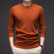 Solid Color Men's Round Neck Long Sleeve Autumn And Winter Leisure Sweater